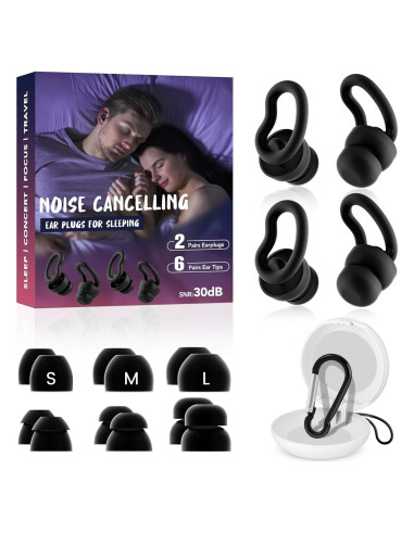 Tapones para oídos WLSCTY con cancelación de ruido 30dB - 2 pares