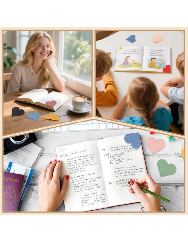 Set de 12 Marcadores de Libros Corazón AMDBHC - Cuero PU