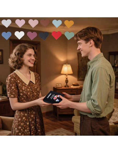 Set de 12 Marcadores de Libros Corazón AMDBHC - Cuero PU