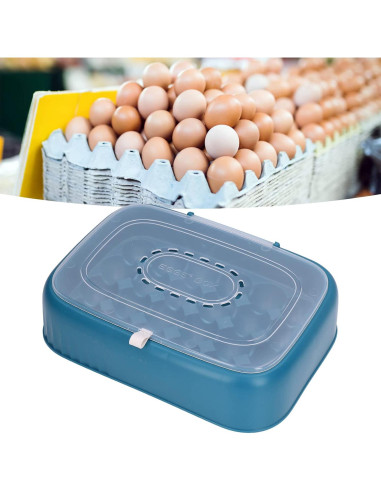 Caja de Almacenamiento de Huevos Topyond 24 Contenedores Verde