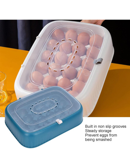 Caja de Almacenamiento de Huevos Topyond 24 Contenedores Verde Caja de Almacenamiento de Huevos Topyond 24 Contenedores Verde