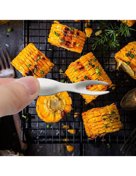 20 Sujetadores de Maíz LIDSCURA de Acero Inoxidable para BBQ
