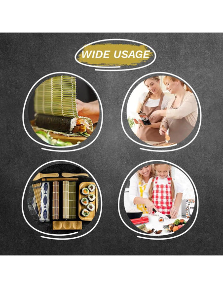 Kit de Hacer Sushi Sheriffdrink con Rodillo Bazooka y Utensilios