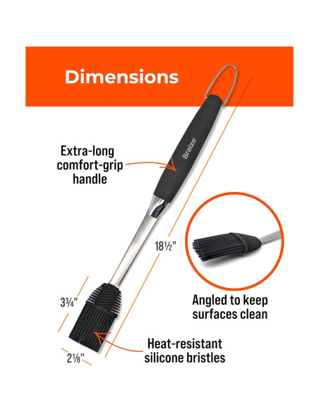 Brocha de Basting Braize de Silicona Resistente al Calor 49cm
