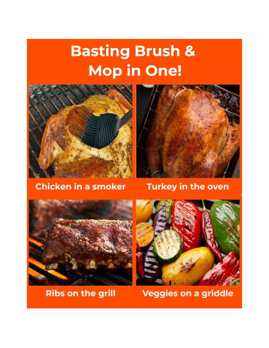 Brocha de Basting Braize de Silicona Resistente al Calor 49cm