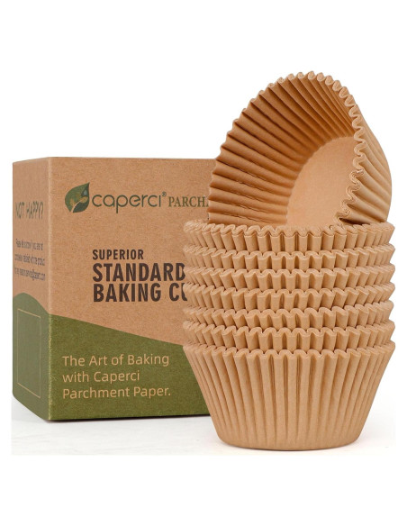 Caperci 225 Forros de Parchment para Cupcakes Estándar 7 cm
