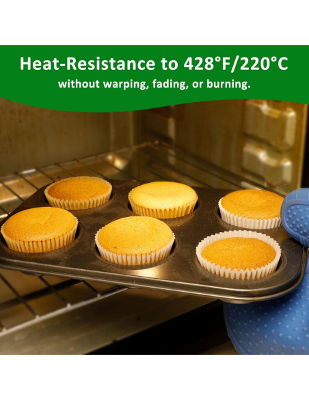 Caperci 225 Forros de Parchment para Cupcakes Estándar 7 cm