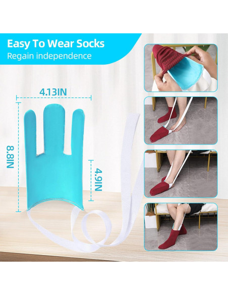 Ayuda para Ponerse Calcetines MXCOIRTP con Mango Largo 91.44 cm