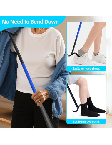 Ayuda para Ponerse Calcetines MXCOIRTP con Mango Largo 91.44 cm