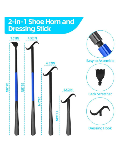 Ayuda para Ponerse Calcetines MXCOIRTP con Mango Largo 91.44 cm