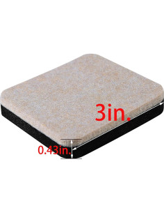 Paquete de 20 deslizadores de fieltro Liyic 7.62 cm para muebles 2