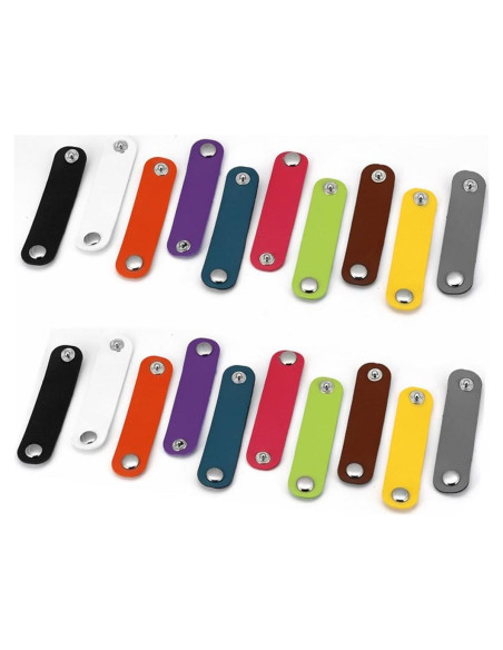 16 Hebillas de Bufanda de Cuero PU Luzen - Clips Coloridos 8.3x1.9cm