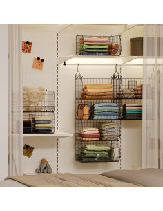 Organizador de Closet Colgante Jautokerdar 4 Niveles Negro 2