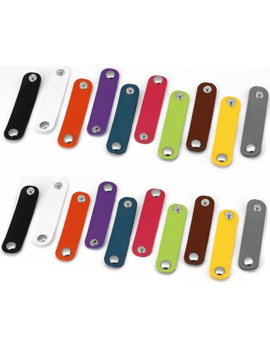 16 Hebillas de Bufanda de Cuero PU Luzen - Clips Coloridos 8.3x1.9cm