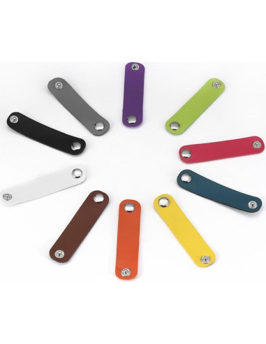 16 Hebillas de Bufanda de Cuero PU Luzen - Clips Coloridos 8.3x1.9cm