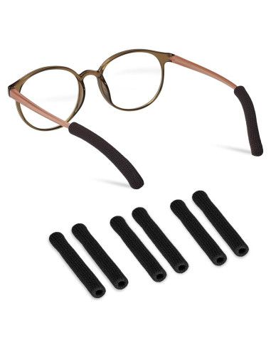 Agarraderas Antideslizantes Favanty para Gafas - 3 Pares Negro