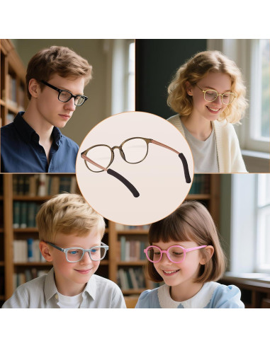 Agarraderas Antideslizantes Favanty para Gafas - 3 Pares Negro