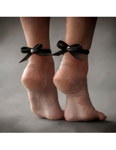 Pulsera de Tobillo de Cuero PU Guroenky Negra - 2 Piezas Estilo Gótico 2