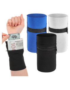 3 Piezas Cartera de Muñeca Nogeqi para Hombres y Mujeres - Antirrobo