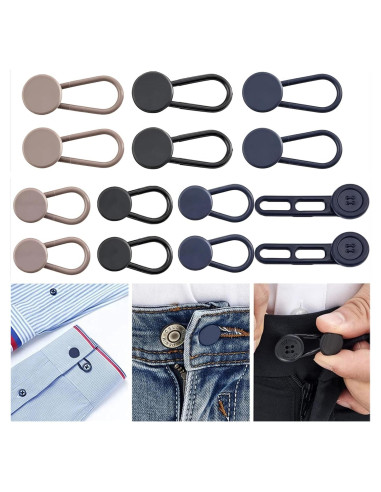 Extensores de Cintura para Pantalones JANCAN 14 PCS Ajustables