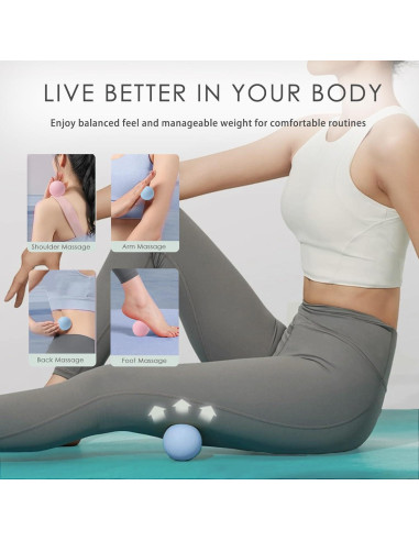 Pelotas de Masaje para Yoga JIEJUNJIE - Liberación Miofascial