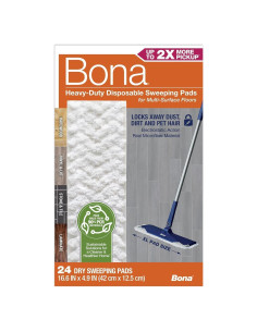 Almohadillas de Barrido Desechables Bona - 24 Recargas Microfibra