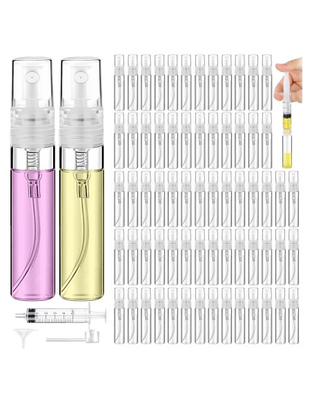 60 Botellas de Spray Mini 5ml DupakSYS Rellenables Portátiles