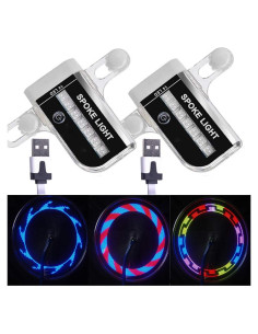 Luces de Rueda LED Recargables Solhice para Bicicleta - 30 Patrones