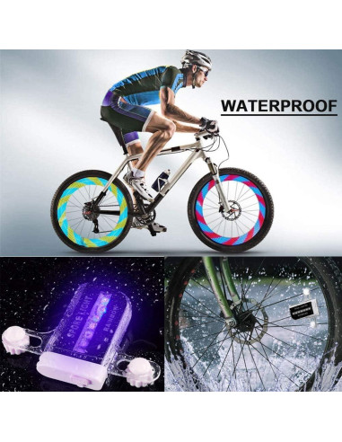 Luces de Rueda LED Recargables Solhice para Bicicleta - 30 Patrones
