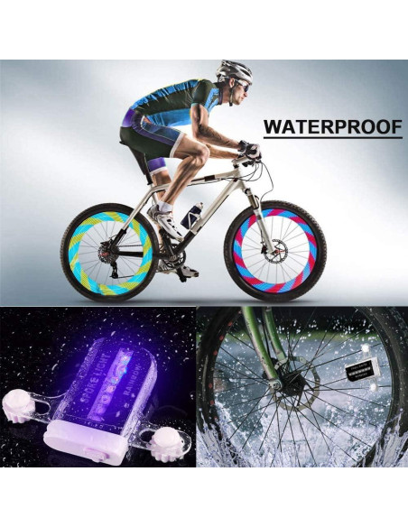 Luces de Rueda LED Recargables Solhice para Bicicleta - 30 Patrones