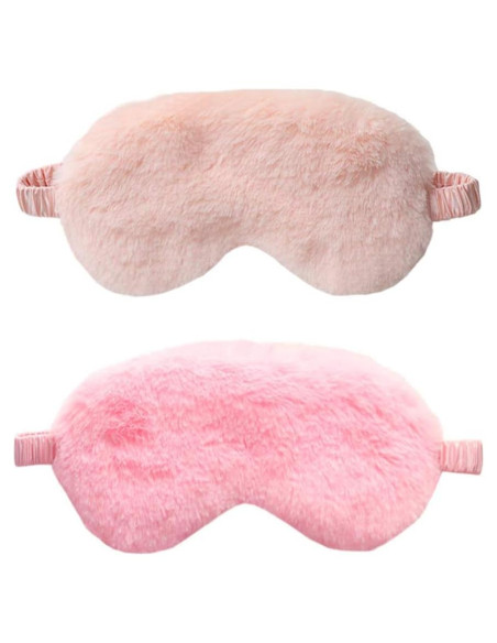 Máscara de Dormir 2PCS EleCharm Piel Sintética Rosa Coral