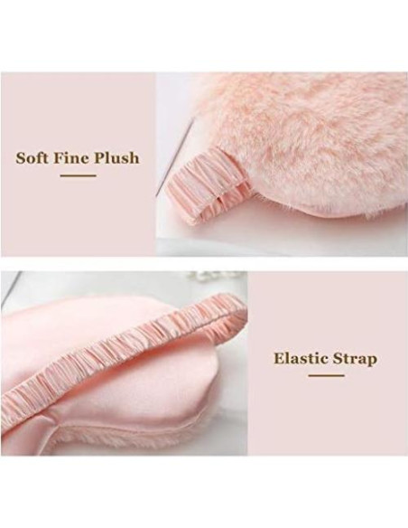 Máscara de Dormir 2PCS EleCharm Piel Sintética Rosa Coral