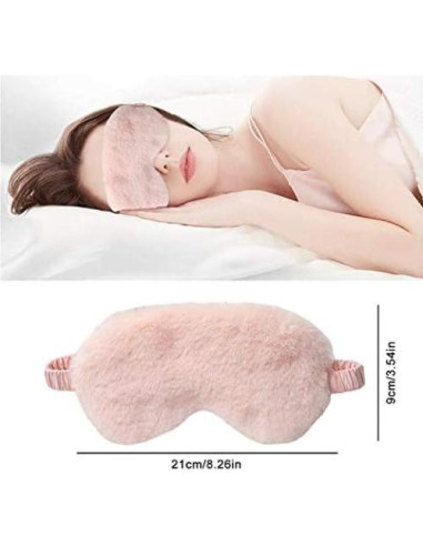 Máscara de Dormir 2PCS EleCharm Piel Sintética Rosa Coral