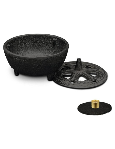 Horno de Incienso MENDUNER de Hierro Fundido con Soporte