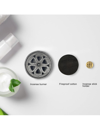 Horno de Incienso MENDUNER de Hierro Fundido con Soporte