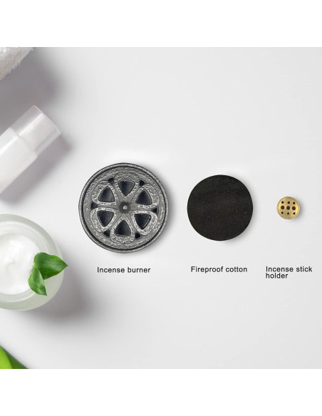 Horno de Incienso MENDUNER de Hierro Fundido con Soporte