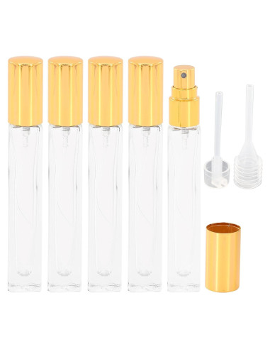 Set de 5 Botellas Rellenables de Perfume 10ml Braxan Dorado