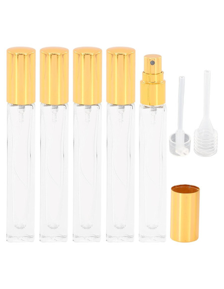 Set de 5 Botellas Rellenables de Perfume 10ml Braxan Dorado