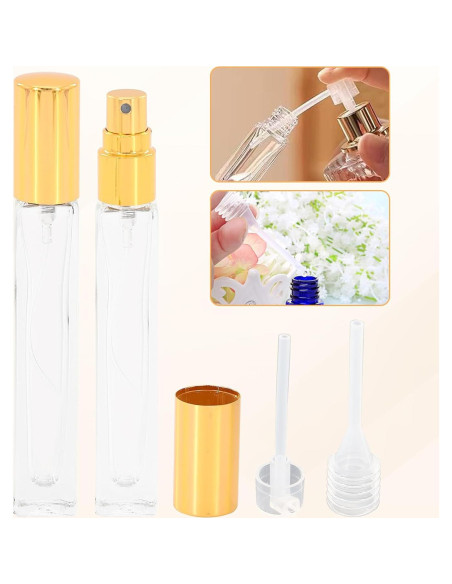 Set de 5 Botellas Rellenables de Perfume 10ml Braxan Dorado