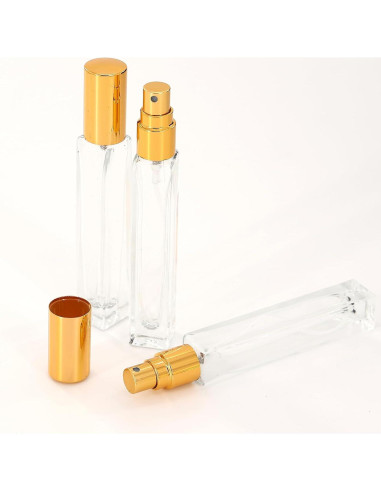 Set de 5 Botellas Rellenables de Perfume 10ml Braxan Dorado