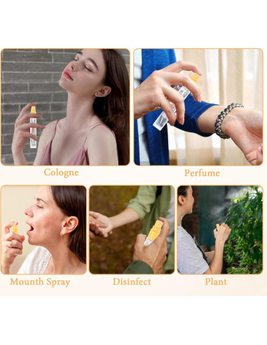 Set de 5 Botellas Rellenables de Perfume 10ml Braxan Dorado