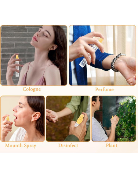 Set de 5 Botellas Rellenables de Perfume 10ml Braxan Dorado