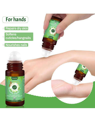 Aceite de Ricino Orgánico 2-en-1 Roll On Warmify 59 ml