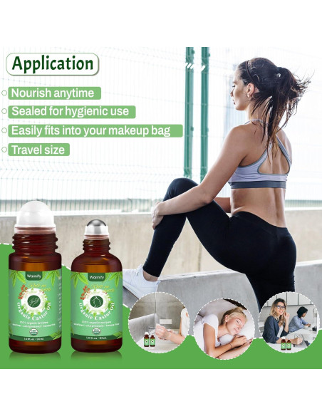 Aceite de Ricino Orgánico 2-en-1 Roll On Warmify 59 ml