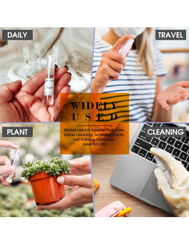 60 Botellas de Spray Mini 5ml DupakSYS Rellenables Portátiles