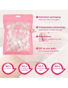 100 Piezas Máscaras Faciales Comprimidas N/C Cuidado de la Piel 2