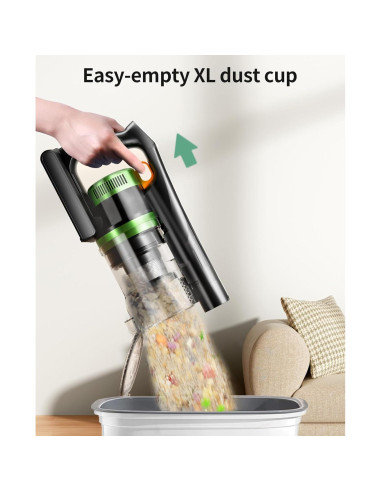 Aspiradora Inalámbrica SunSare X11, 600W, 65 Min, Antienredos