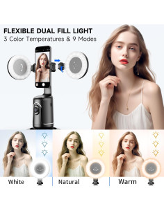 Trípode inteligente SelfieShow P01 Pro D con luces y seguimiento 2
