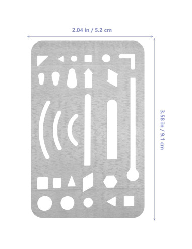 Escudo de Borrado Gadpiparty de Acero Inoxidable 9.1x5.2 cm