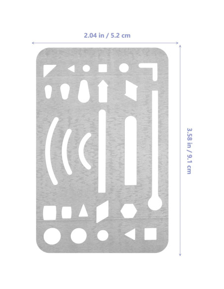 Escudo de Borrado Gadpiparty de Acero Inoxidable 9.1x5.2 cm